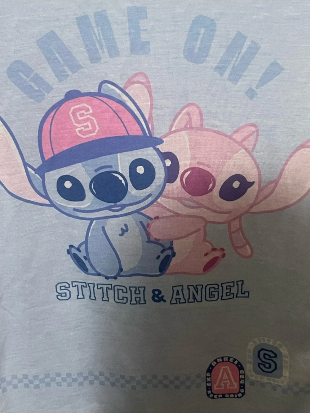NWT Disney Stitch & Angel Girls Blue Sleep Shirt Nightgown Pajama S 6/6X